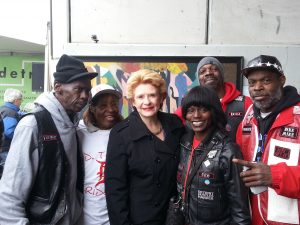 Senator Debbie Stabenow with the D-Town Riders
